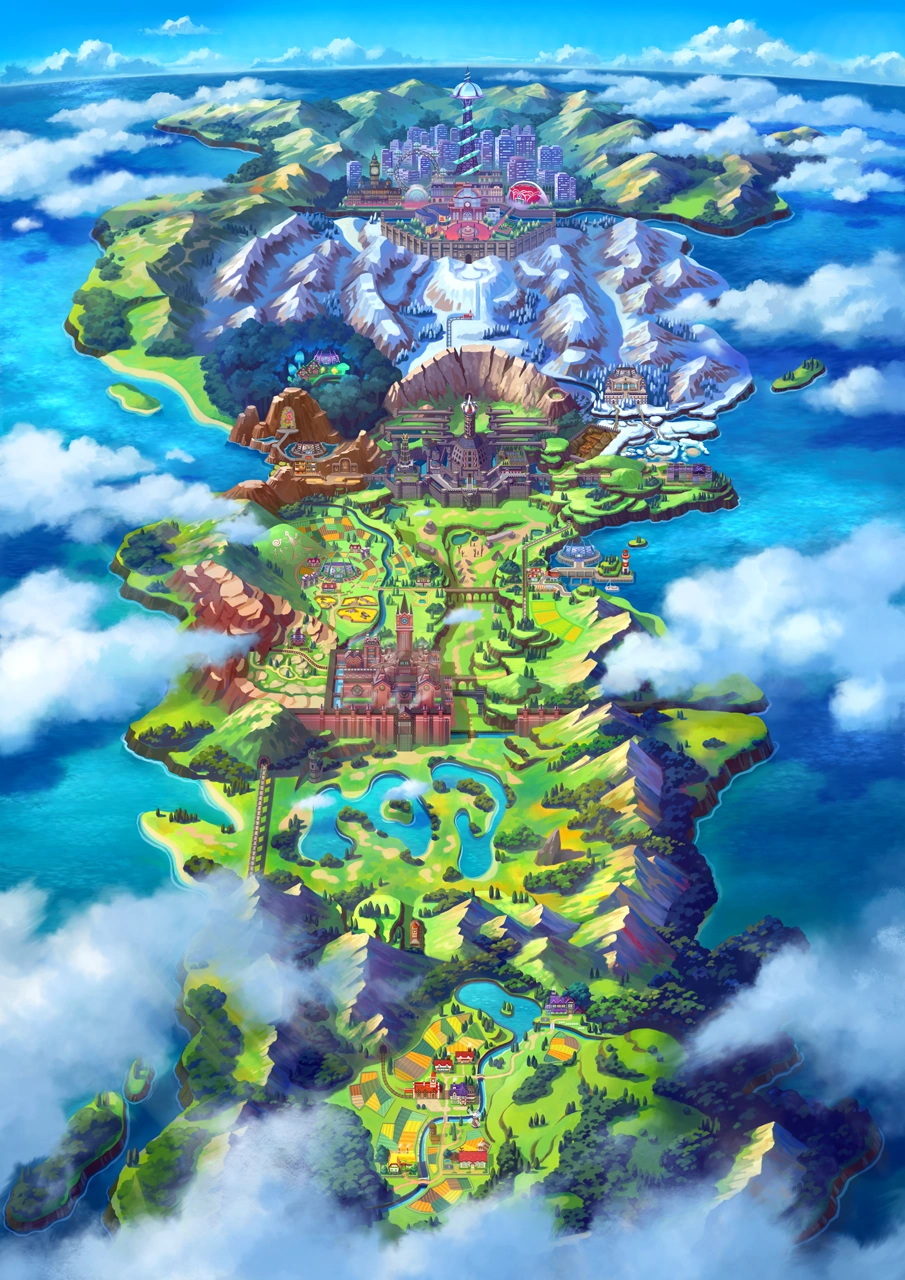 carte de la régions de Galar