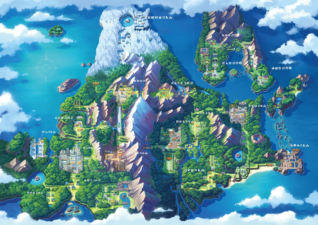 carte de la région de Sinnoh
